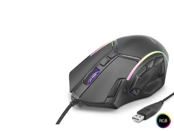 MKESPN Mouse 12800 Dpi 12 Tuş Makro 1000Hz Rgb - Siyah X15