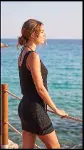 Kadın Askılı Kare Yakalı Belden Bağcıklı Triko Pareo-8