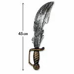 Eskitme Detaylı Plastik Korsan Kılıcı 45 cm (4745)-3