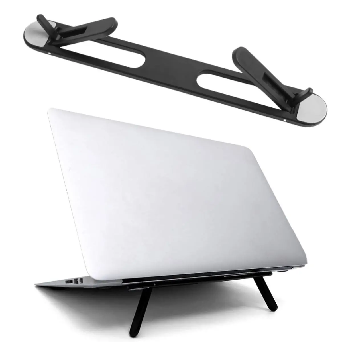 2 Kademeli Katlanabilir Laptop Standı – Kendiliğinden Güçlü Yapışkanlı, Ergonomik&nbsp;Tablet Yükseltici (4745)