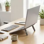 2 Kademeli Katlanabilir Laptop Standı – Kendiliğinden Güçlü Yapışkanlı, Ergonomik&nbsp;Tablet Yükseltici (4745)-2