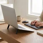 2 Kademeli Katlanabilir Laptop Standı – Kendiliğinden Güçlü Yapışkanlı, Ergonomik&nbsp;Tablet Yükseltici (4745)-4