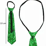 Yeşil Renk Pul Payetli Işıltılı Parti Kravatı 33 cm (4745)-2