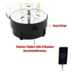 3IN1 DÖNEBİLEN DİSKO RENKLİ - FANUS FENER PİLLİ - POWERBANK 20W HW-978B (4745)-4