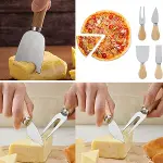CHEESE KNİFE SET 4PCS PEYNİR BIÇAK SETİ AHŞAP BAMBU SAPLI (4745)-2