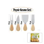 CHEESE KNİFE SET 4PCS PEYNİR BIÇAK SETİ AHŞAP BAMBU SAPLI (4745)-1