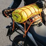Kask  Esnek Motosiklet Kask ve Bagaj Filesi – Kask Sabitleyici Plastik Kancalı Taşıma Ağı 35x35 cm (4745)-4