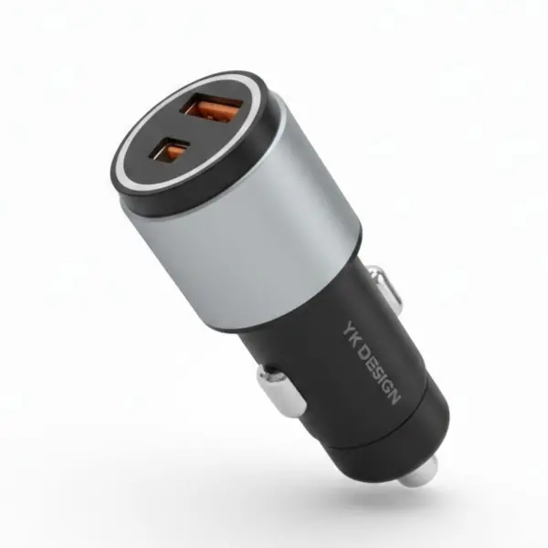 Araç İçi Çakmaklığa TakılanType-C ve USB Girişli 2 Portlu Hızlı Şarj Adaptörü (4745)
