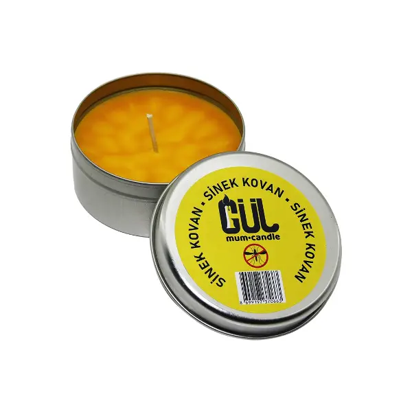 MUM CANDLE SİNEK KOVAN MUM TENEKE KUTU (4745)