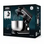 SİYAH STANDLI MİKSER ÇIRPICI - HAMUR YOĞURUCU - KARIŞTIRICI 8 KADEME HIZ AYAR 6L ÇELİK HAZNE 1300W SMX-2769 (4745)-3