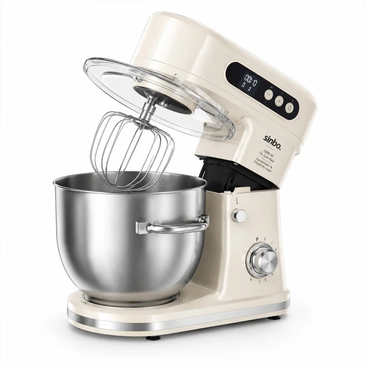 STANDLI MİKSER - BLENDER SETİ HAMUR YOĞURUCU - ÇIRPICI - KARIŞTIRICI 8KADEM. HIZ AYAR 12LT HAZNE 2000W SMX-2779 (4745)