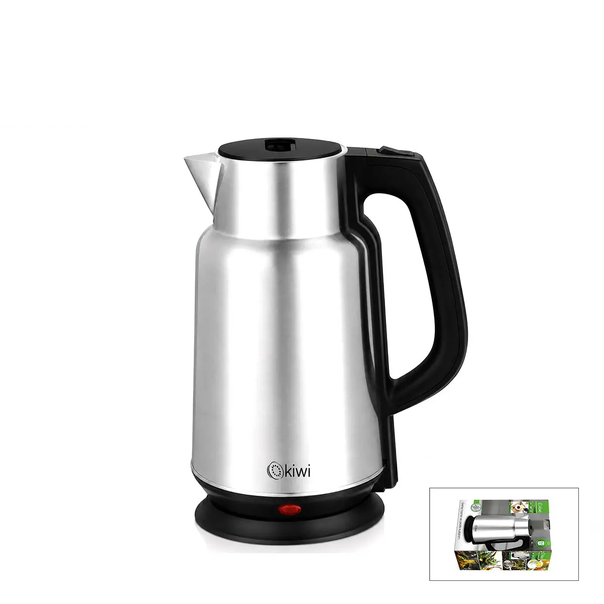 ÇELİK - SÜRAHİ MODEL KETTLE ELEKTRİKLİ SU ISITICISI PASLANMAZ ÇELİK GİZLİ REZİSTANS 360° 2.2LT 1500W KK-3334 (4745)