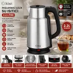 ÇELİK - SÜRAHİ MODEL KETTLE ELEKTRİKLİ SU ISITICISI PASLANMAZ ÇELİK GİZLİ REZİSTANS 360° 2.2LT 1500W KK-3334 (4745)-2