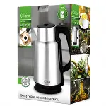 ÇELİK - SÜRAHİ MODEL KETTLE ELEKTRİKLİ SU ISITICISI PASLANMAZ ÇELİK GİZLİ REZİSTANS 360° 2.2LT 1500W KK-3334 (4745)-3
