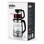 2İN1= ÇAYCI - KETTLE ÇELİK ELEKTRİKLİ ÇAY MAKİNESİ 2LT + 1,2LT ÇAY SÜZGEÇLİ 360° DÖNEBİLİR STM-5990 (4745)-3