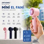 MİNİ EL FANI RENKİ AYARLANABİLİR HIZ AYARI DİJİTAL GÖSTERGE FAN - VANTİLATÖR 5W WX-638 HERHANGİ BİR RENK GÖNDERİLİR (4745)-4