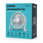 USB ŞARJLI - PVC GÖVDE 14.5X14.1CM MASA ÜSTÜ FAN - VANTİLATÖR EFN-505 (4745)-3