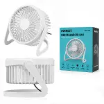 USB ŞARJLI - PVC GÖVDE 14.5X14.1CM MASA ÜSTÜ FAN - VANTİLATÖR EFN-505 (4745)-1