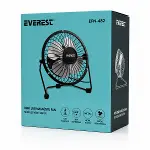 USB ŞARJLI - METAL GÖVDE 14.5X7.5X15CM MİNİ MASAÜSTÜ FAN - VANTİLATÖR EFN-482 (4745)-3