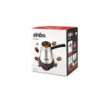 ÇELİK ELEKTRİKLİ CEZVE TÜRK KAHVE MAKİNESİ - 5FİNCAN=400ML 360° KABLOSUZ KULLANIM KATLANIR KULP 700W SCM-2967 (4745)-3