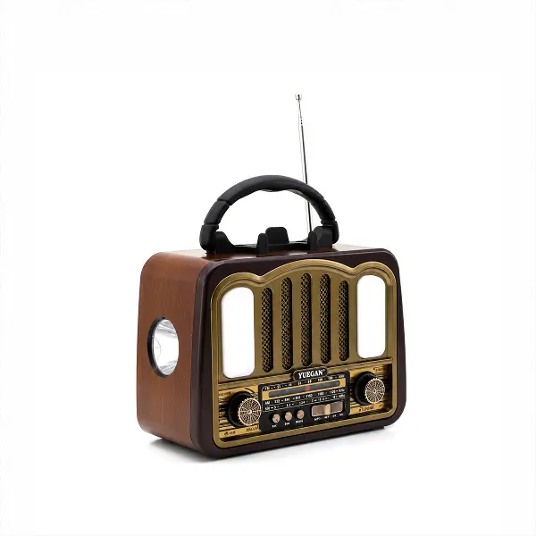 ŞARJLI - NOSTALJİ BLUETOOTH İBRELİ FM RADYO MP3 USB - TF PLAYER SPEAKER PL-4702 (4745)