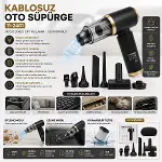 HANDHELD VACUUM CLEANER 2İN1=ÇEKME - ÜFLEME OTO - ARAÇ - EV EL TİPİ SÜPÜRGE ŞARJLI MİNİ - TAŞINABİLİR KH-128 (4745)-3
