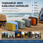 BLUETOOTH WİRELESS MİNİ HOPARLÖR SPEAKER RENKLİ TYPE-C ŞARJLI 5W MİKROFON - KART GİRİŞİ PL-4692 (4745)-3