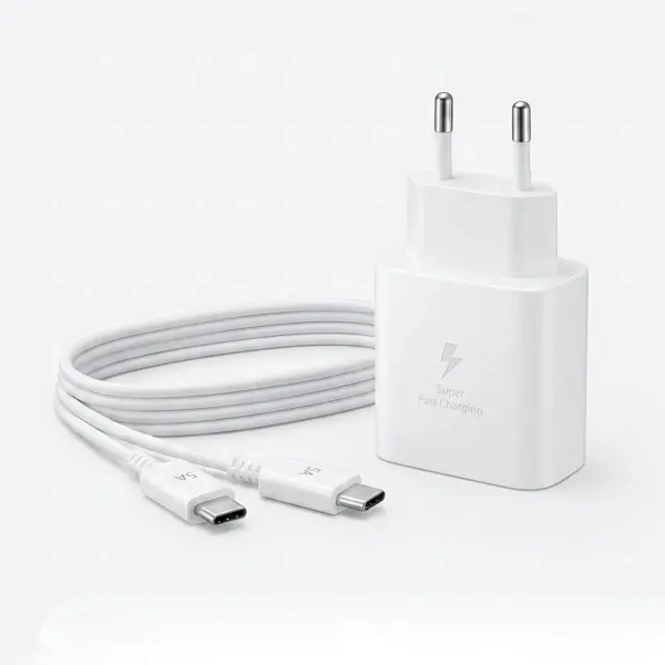 45W Süper Hızlı Şarj Adaptörü USB-C PD 3.0 PPS Fast Charger + 5A Type-C to Type-C Kablo (4745)