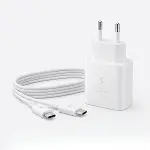 45W Süper Hızlı Şarj Adaptörü USB-C PD 3.0 PPS Fast Charger + 5A Type-C to Type-C Kablo (4745)-1