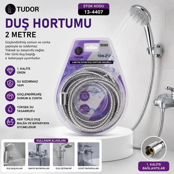 DUŞ HORTUMU 200CM VAKUMLU AMBALAJ (4745)