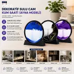10 INC - 25CM RENKLİ SULU CAM KUM SAATİ HAREKETLİ AYNA MODELİ (4745)-2