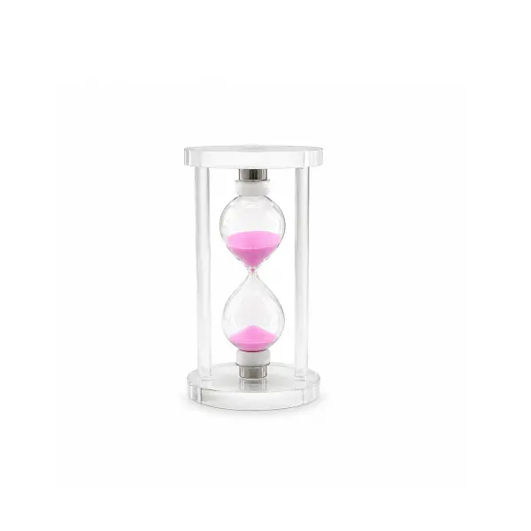 KÜÇÜK CAM KUM SAATİ CAM STANDLI= ÇAP: 6CM-YÜKSEKLİK: 10CM (4745)