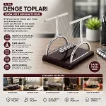 BALANCE BALLS BÜYÜK NEWTON - METAL DENGE TOPLARI MASA ÜSTÜ (4745)-2
