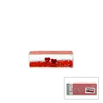 KIRMIZI SU KALP - YILDIZ D.DÖRTGEN MİKA ŞİŞE YÜZEN BATMAYAN DEKORATİF BİBLO AKVARYUM 4.5X13CM (4745)-1