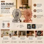 KÜÇÜK AIN DUBAİ METALİK DÖNME DOLAP BİBLOSU - DEKORATİF SÜS EŞYASI KROM - BAKIR (4745)-2