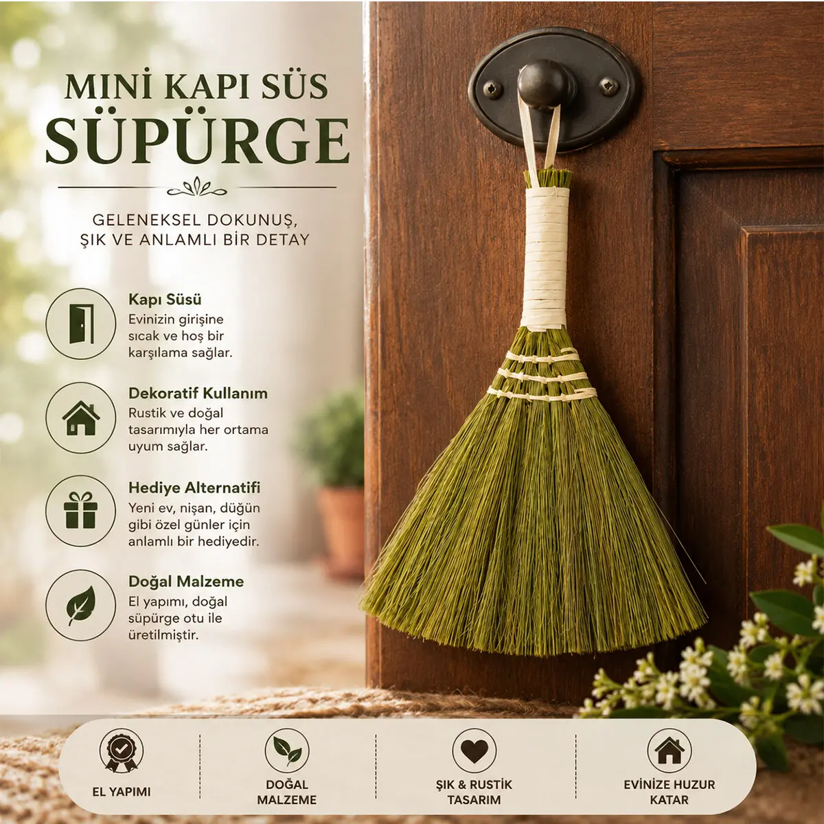 KAPI SÜS - SÜPÜRGE HASIR SAPLI (4745)