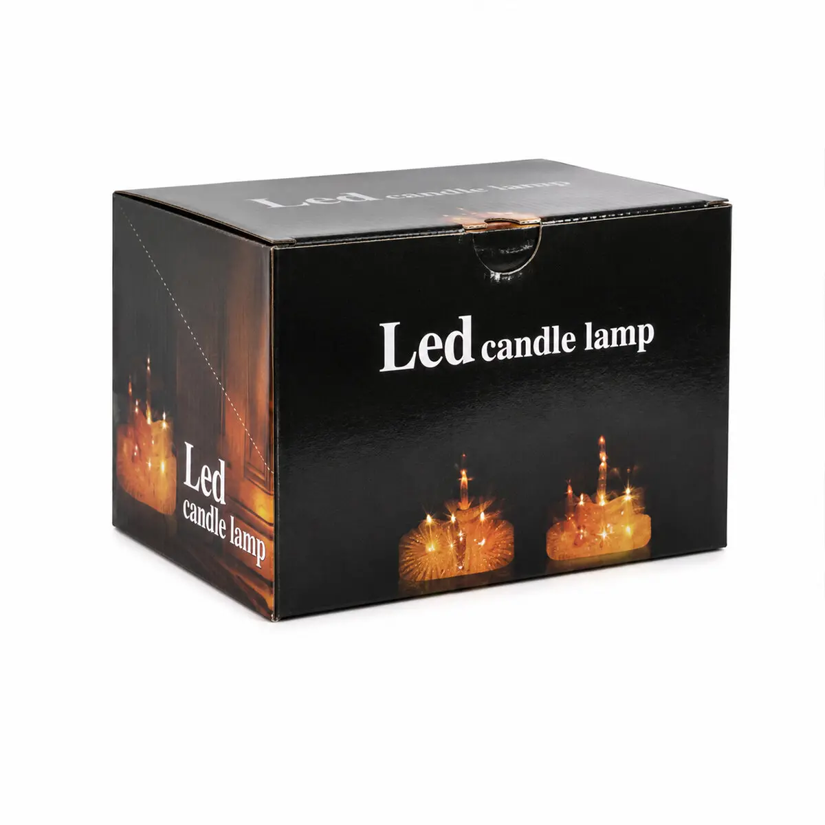 12 ADET LED CANDLE KAMP KÜÇÜK BOY= ÇAP:5CM - Y: 9CM PİLLİ LED MUM MİKA KRİSTAL PLASTİK YAKUT-13635 (4745)-3