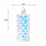 12 ADET LED CANDLE KAMP BÜYÜK BOY= ÇAP:5CM - Y: 16CM PİLLİ LED MUM MİKA KRİSTAL PLASTİK YAKUT-13637 (4745)-1