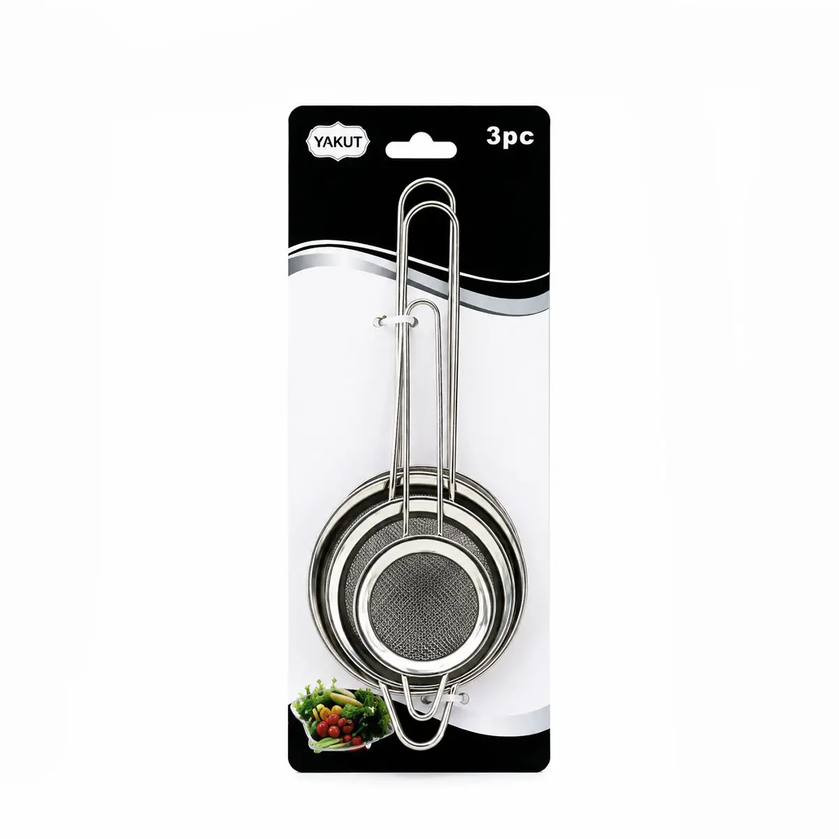 3PCS SET MİNİ= 5-7-8CM TEL SÜZGEÇ METAL ÇERÇECE METAL SAP=8.5-10.5-10.5CM (4745)