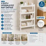 RAFTY 4 KATLI SEPET ORGANİZER DÜZENLEYİCİ RAF ÜNİTESİ 465X145X690MM (4745)-2