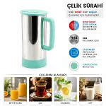 TURKUAZ - PASLANMAZ ÇELİK SICAK - SOĞUK ÇELİK SÜRAHİ (4745)-1