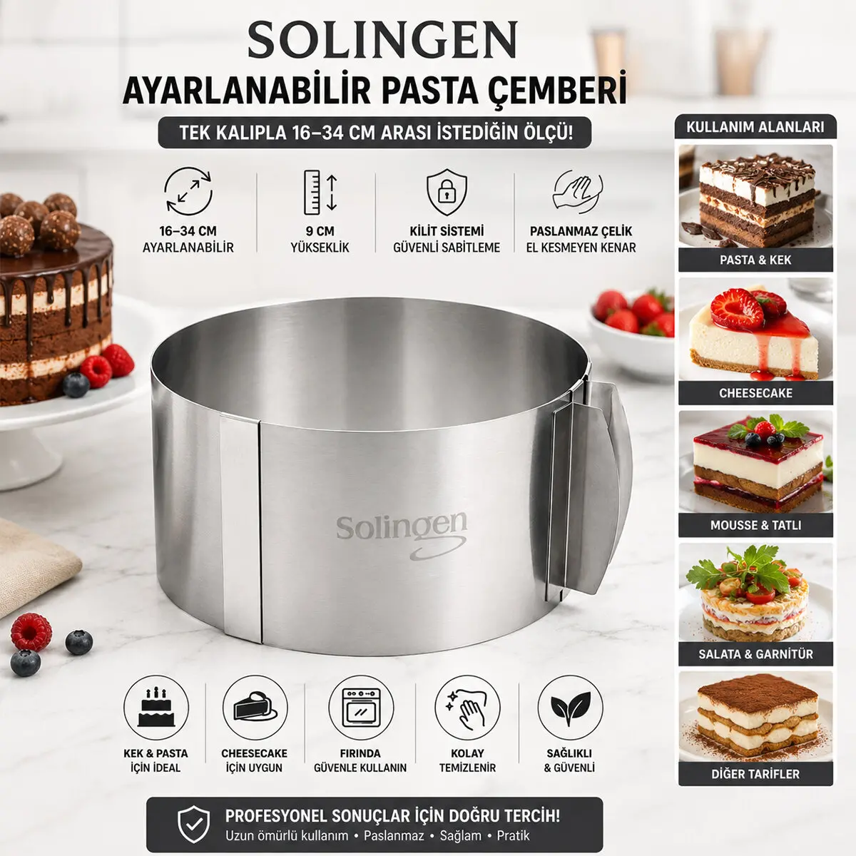 AYARLANABİLİR METAL KEK KALIP 16-34CM (4745)-2 AYARLANABİLİR METAL KEK KALIP 16-34CM (4745)-2