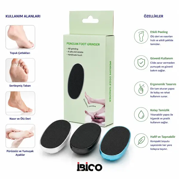 PENGUIN FOOT GRINDER AYAK - TOPUK TÖRPÜ RENKLİ HERHANGİ BİR RENKTEN 1 ADET GÖNDERİLİR (4745)