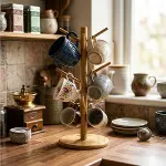 MİX ALTLIK =YUVARLAK - KARE BARDAK - FİNCAN ASACAK BAMBU - AHŞAP 35CM (4745)-2
