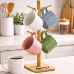 MİX ALTLIK =YUVARLAK - KARE BARDAK - FİNCAN ASACAK BAMBU - AHŞAP 35CM (4745)-5