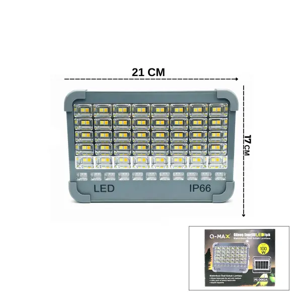 IP66 GÜNEŞ ENERJİLİ LED IŞIK SOLAR PROJEKTÖR - POWERBANK ÇAKARLI KAMP - DIŞ MEKAN PS-D002A (4745)