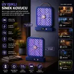 USB ŞARJLI - ELEKTRİK ÇARPMALI - DİJİTAL EKRAN ASMA APARAT - SESSİZ ÇALIŞMA UV IŞIKLI SİNEK KOVUCU HS-371 (4745)-2