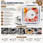 10PCS 20.5CM OCAK ZEMİNİ KORUYUCU ALÜMİNYUM FOLYO (4745)-1
