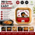 50PCS KARE TABAN: 16CM - KENAR: 4.5CM AİR FRYER PİŞİRME KALIP KAĞIT (4745)-2