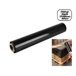 6 ADET BRÜT:1100GR = NET STREÇ :600GR SİYAH KOLİ - PALET STREÇ FİLM 17 MİKRON 50CM (4745)-1